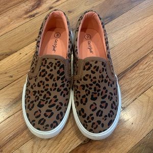 Kids leopard print slip on shoes cat and jack size 2